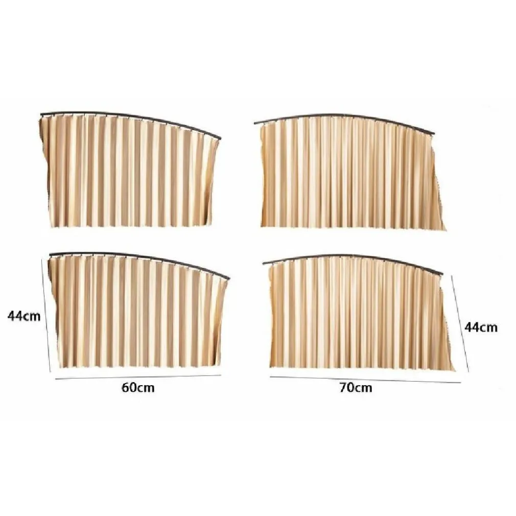 4 PZ. TENDA TENDINA PARASOLE PROTEGGI SOLE RAGGI UV MAGNETICA AUTO BEIGE 70169