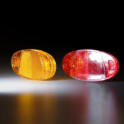 2 RIFLETTORI CATARIFRANGENTI OVALE PER RUOTE ANTERIORE POSTERIORE BICI XC-1621