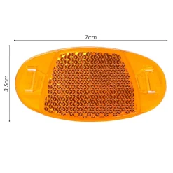 2 RIFLETTORI CATARIFRANGENTI OVALE PER RUOTE ANTERIORE POSTERIORE BICI XC-1621