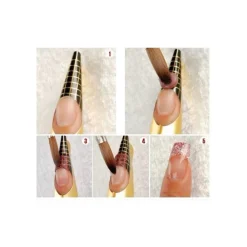5 ROTOLI 2500 CARTINE ORO NAIL ART ALLUNGAMENTO RICOSTRUZIONE UNGHIE TIPS SAGOME