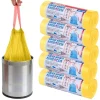 5 ROTOLI SACCHETTI BUSTE SPAZZATURA PROFUMATI 45LT 50X60 CON MANICI GIALLO 100PZ