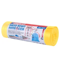 5 ROTOLI SACCHETTI BUSTE SPAZZATURA PROFUMATI 45LT 50X60 CON MANICI GIALLO 100PZ