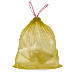 5 ROTOLI SACCHETTI BUSTE SPAZZATURA PROFUMATI 45LT 50X60 CON MANICI GIALLO 100PZ