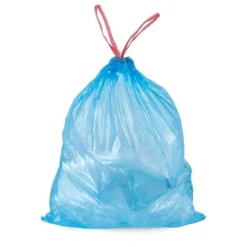 5 ROTOLI SACCHETTI BUSTE SPAZZATURA PROFUMATI 30LT 50X60CM CON MANICI BLU 100PZ