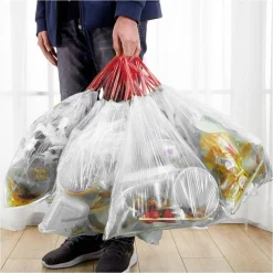 5 ROTOLI SACCHETTI BUSTE SPAZZATURA PROFUMATI 30LT 50X60 CON MANICI BIANCO 100PZ