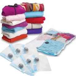 5 SACCHETTI BUSTE SOTTOVUOTO 50x60cm SALVA SPAZIO PER ABITI LENZUOLO BIANCHERIA