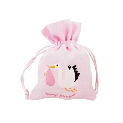 12 SACCHETTI CICOGNA ROSA O CELESTE IT'S A BOY GIRL NASCITA BOMBONIERA SACCHETTO