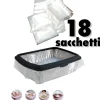 18 SACCHETTI DI RICAMBIO USA E GETTA PER CASSETTA LETTIERA BUSTINE IGIENICI