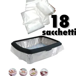 18 SACCHETTI DI RICAMBIO USA E GETTA PER CASSETTA LETTIERA BUSTINE IGIENICI
