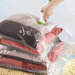 12 SACCHETTI SOTTOVUOTO SALVASPAZIO 40X60 BUSTE SACCO SALVA SPAZIO ABITI PIUMONI