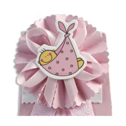 12 SCATOLINA PORTA CONFETTI BOMBONIERA NASCITA BATTESIMO BIMBA ROSA FEMMINA