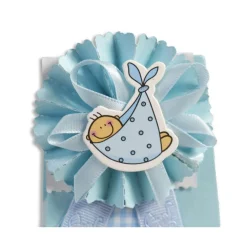 12 SCATOLINA PORTACONFETTI BOMBONIERA NASCITA BATTESIMO MASCHIO AZZURRO BIMBO