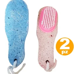 2 SPAZZOLA SPAZZOLE CON PIETRA POMICE PER PIEDI CALLI DURONI. COLORE CASUALE
