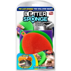 3 SPUGNE PRESINE MULTIUSO CON SETOLE MORBIDE SGRASSA STOVIGLIE ELIMINA BATTERI