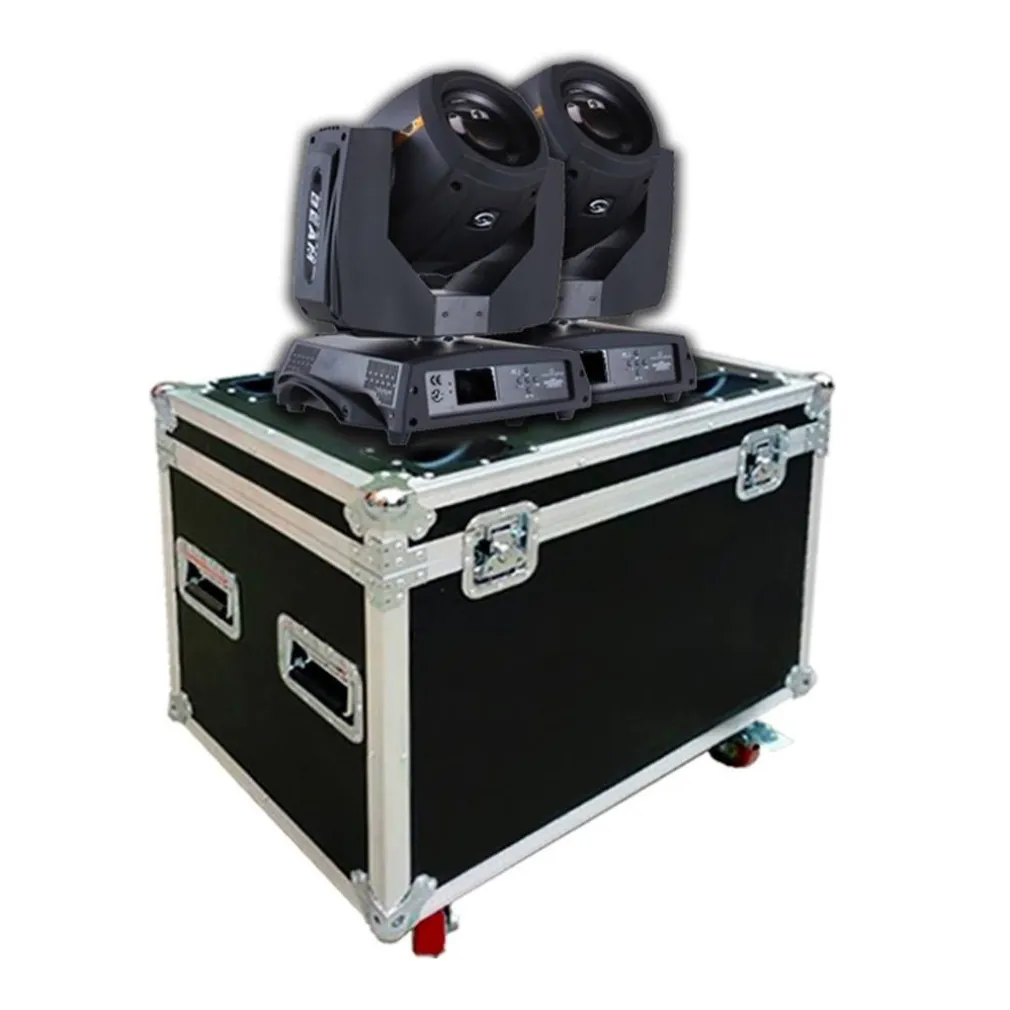 2 TESTE MOBILI BEAM 230 SPOT LED RGB 30W PROIETTORE DISCOTECA CON FLIGHT CASE