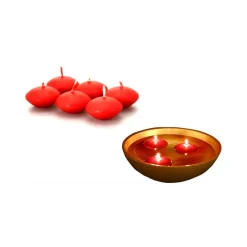 12 X CANDELINE GALLEGGIANTI ROSSE ROSSO MATRIMONIO DECORAZIONE TEALIGHT CANDELE