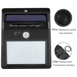 2 X FARO SOLARE DA ESTERNO FARETTO FOTOVOLTAICO + SENSORE LAMPADA LED
