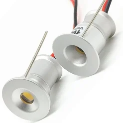 9 X MINI FARETTO A LED DA INCASSO 1W CREE COB SILVER CIELO STELLATO PUNTO LUCE