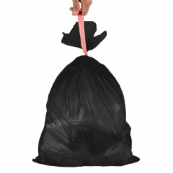 7 X ROTOLI SACCHETTI BUSTE SPAZZATURA 40LT 55X65CM CHIUSURA LACCETTO NERO 105PZ