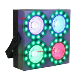 ACCECATORE LED 4 X 50 W RGB MULTICOLORE BLINDER CONTROL DMX COLOR CHANGE STROBO