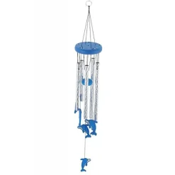 ACCHIAPPASOGNI DECORAZIONE CHAKRA DELFINI CAMPANELLI VENTO EOLICI LUMINOSI 70CM