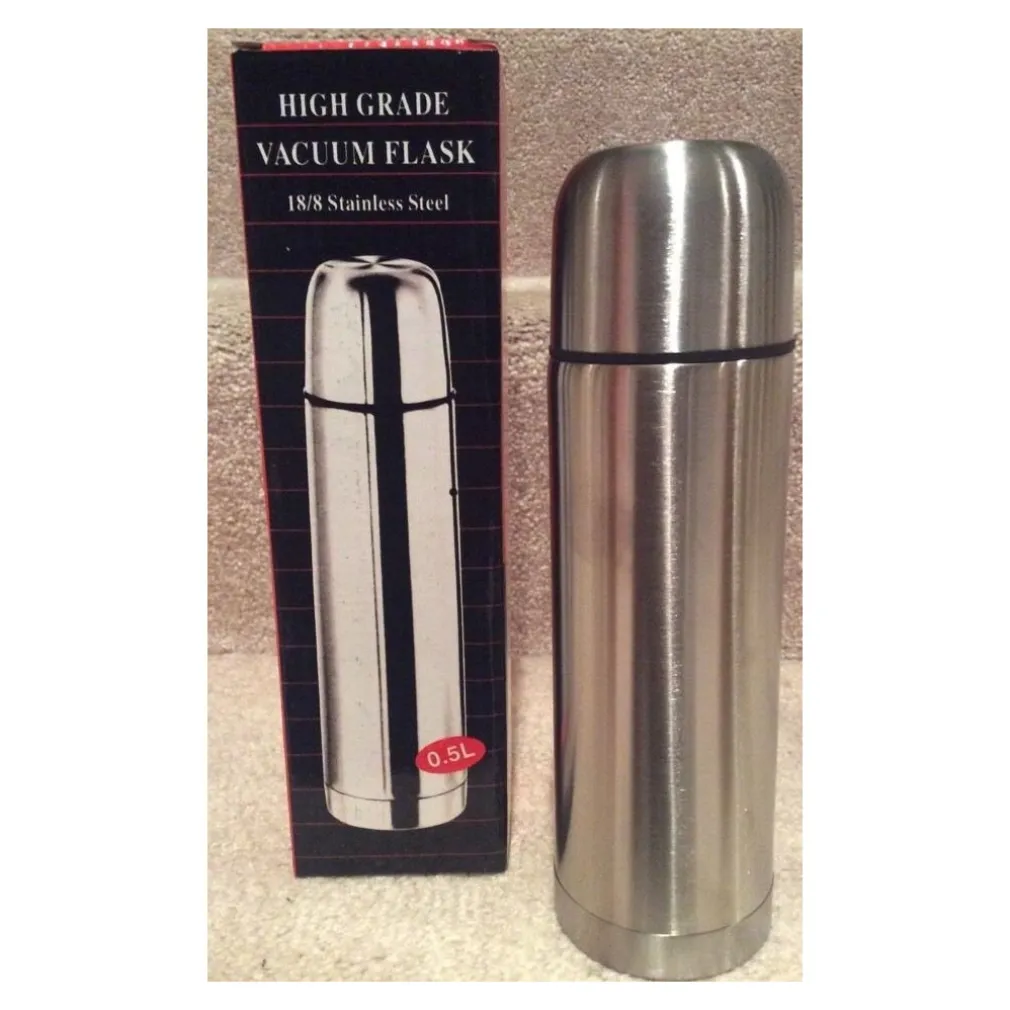 ACCIAIO INOX THERMOS viaggio Freddo Caldo Sport LIQUIDO borraccia termica 0.5 l