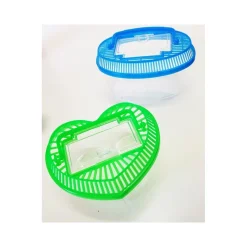 ACQUARIO VASCHETTA PLASTICA PESCI PESCIOLINI ROSSI COPERCHIO MANIGLIA PRESA ARIA