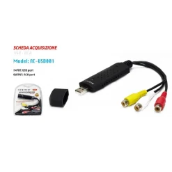 ACQUISIZIONE VIDEO E AUDIO USB PER NOTEBOOK TELECAMERE AL PC MAXTECH AE-USB001