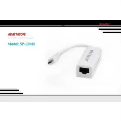 ADATTATORE 5 PIN MICRO USB A RETE LAN ETHERNET RJ45 PER ANDROID MAXTECH 5P-LAN01
