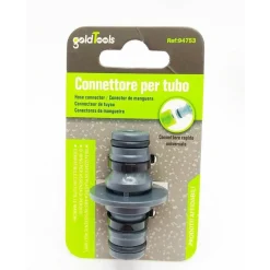 ADATTATORE A 2 VIE PER TUBI CON INNESTO RAPIDO UNIVERSALE CONNETTORE IN ABS 94753