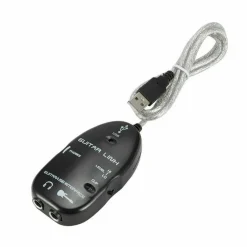 ADATTATORE AMPLIFICATORE PER CHITARRA BASSO INTERFACCIA USB CAVO CUFFIE JT3624