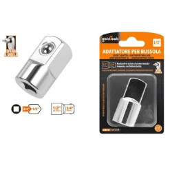 ADATTATORE ATTACCO QUADRATO 3/4" PER CHIAVI A BUSSOLA 1/2" SFERA A MOLLA 57219