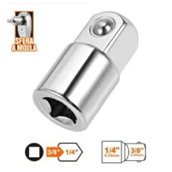 ADATTATORE ATTACCO QUADRATO 3/8" PER CHIAVI A BUSSOLA 1/4" SFERA A MOLLA 57218