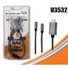 ADATTATORE AUDIO USB MASCHIO A 2 JACK AUX 3.5MM FEMMINA MICROFONO CAVO 30CM U3532