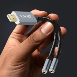 ADATTATORE AUDIO USB MASCHIO A 2 JACK AUX 3.5MM FEMMINA MICROFONO CAVO 30CM U3532