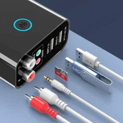 ADATTATORE BLUETOOH USB 5.0 TRASMETTITORE RICEVITORE AUDIO WIRELESS AUX RCA K16