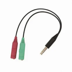 ADATTATORE CAVO AUX 3.5MM MASCHIO A 2X AUX MICROFONO FEMMINA AUDIO MAXTECH AUX-2F