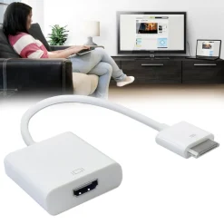ADATTATORE CAVO DOCK HDMI PER IPHONE IPAD SCHERMO FILM MIRROR TV TELEVISIONE