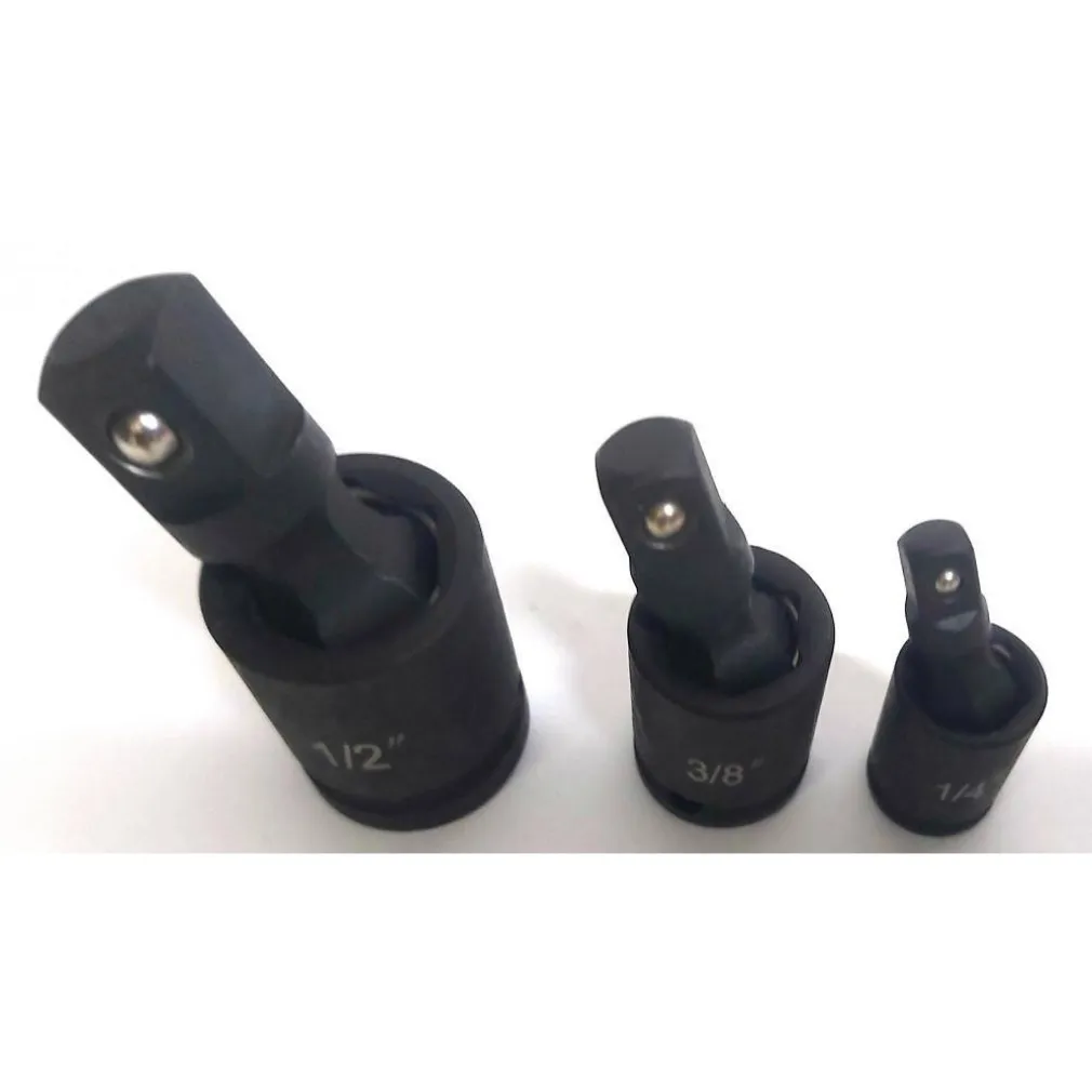 ADATTATORE CHIAVE BUSSOLA CRICCHETTO SET 3PZ RIDUTTORI 1/2 1/4 3/8 SNODO SFERICO