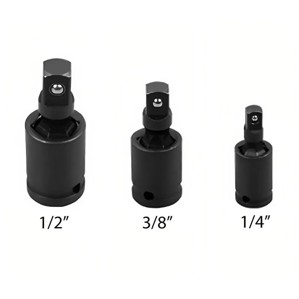 ADATTATORE CHIAVE BUSSOLA CRICCHETTO SET 3PZ RIDUTTORI 1/2 1/4 3/8 SNODO SFERICO