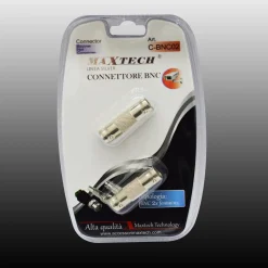 ADATTATORE CONNETTORE BNC FEMMINA CAVO VIDEOSORVEGLIANZA ANTENNA MAXTECH C-BNC02