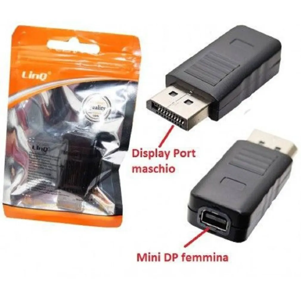 ADATTATORE CONVERTITORE DA DISPLAYPORT MASCHIO A MINI DISPLAYPORT FEMMINA DP-2209