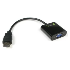 ADATTATORE CONVERTITORE DA HDMI MASCHIO A VGA FEMMINA CON USCITA AUDIO PER PC
