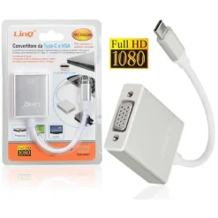 ADATTATORE CONVERTITORE DA TYPE-C A VGA PER PC SMARTPHONE FULL HD 1080 TPC-VGA266