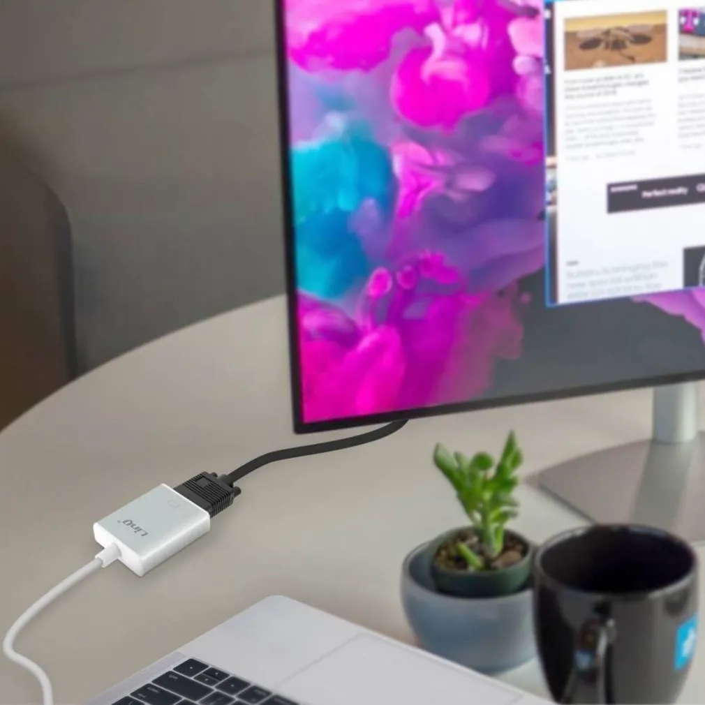 ADATTATORE CONVERTITORE DA TYPE-C A VGA PER PC SMARTPHONE FULL HD 1080 TPC-VGA266