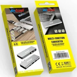 ADATTATORE CONVERTITORE HUB MULTIFUNZIONE PER COMPUTER DI TIPO C HDMI USB Q-A121