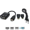 ADATTATORE CONVERTITORE HDMI A VGA 3 IN 1 CON AUDIO A MINI MICRO CAVO HDMI
