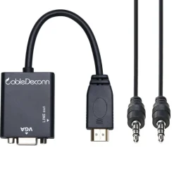 ADATTATORE CONVERTITORE HDMI A VGA 3 IN 1 CON AUDIO A MINI MICRO CAVO HDMI