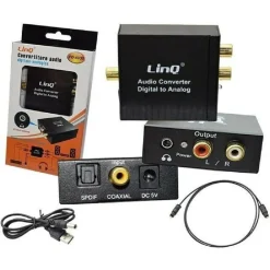 ADATTATORE CONVERTITORE STEREO 3.5MM AUDIO DA DIGITALE AD ANALOGICO CAVO FO-AV35