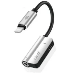 ADATTATORE 2IN1 DA 8 PIN A LIGHTNING + JACK 3,5MM AUDIO BLUETOOTH RICARICA AV9044